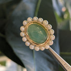 Vintage Jade and Pearl Ring