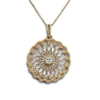 Sistina Diamond Disk Necklace in 14K Gold