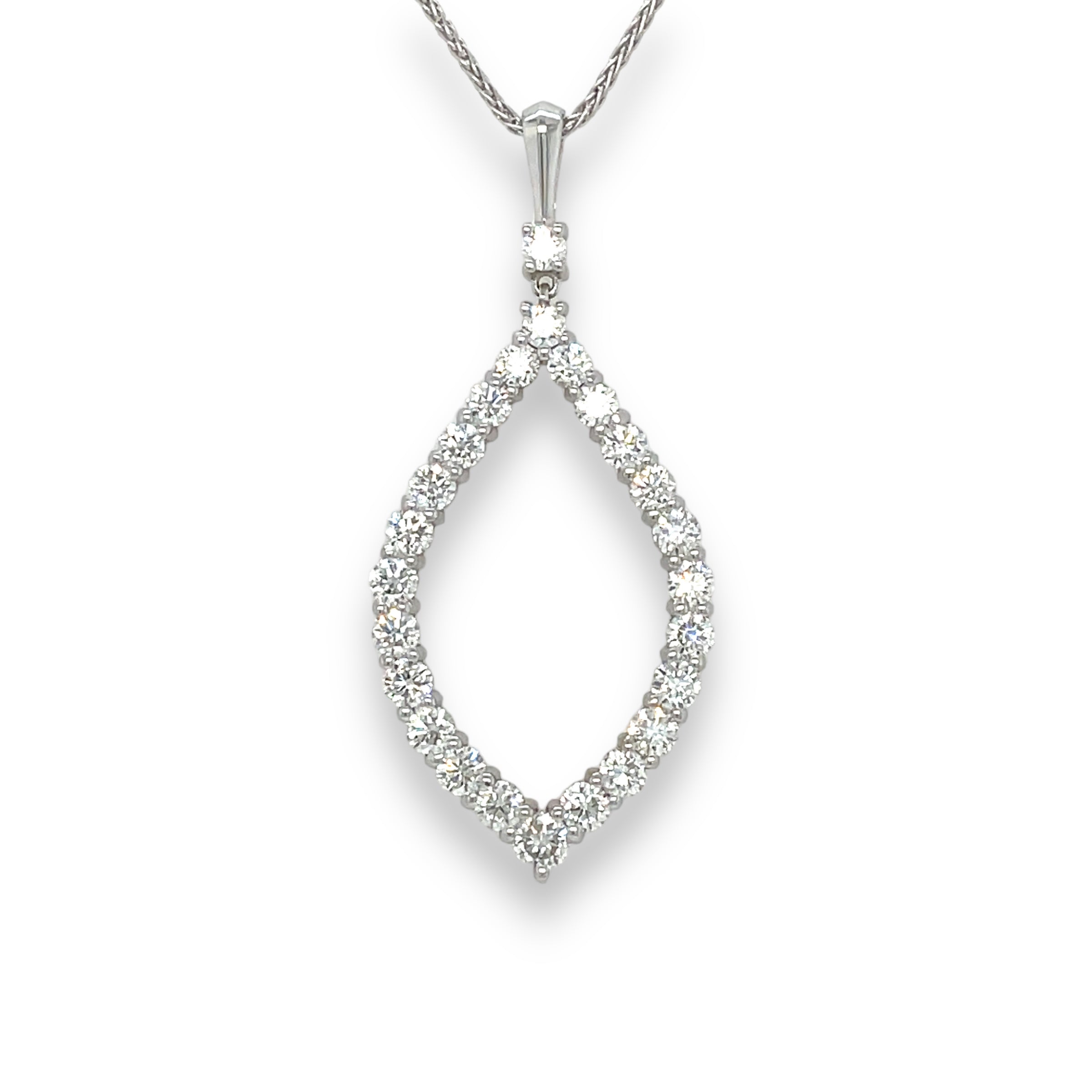Chiara Diamond Necklace in White Gold