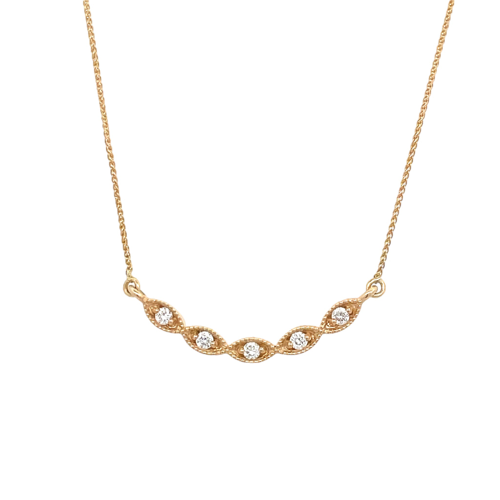 Miabella Diamond Bar Necklace