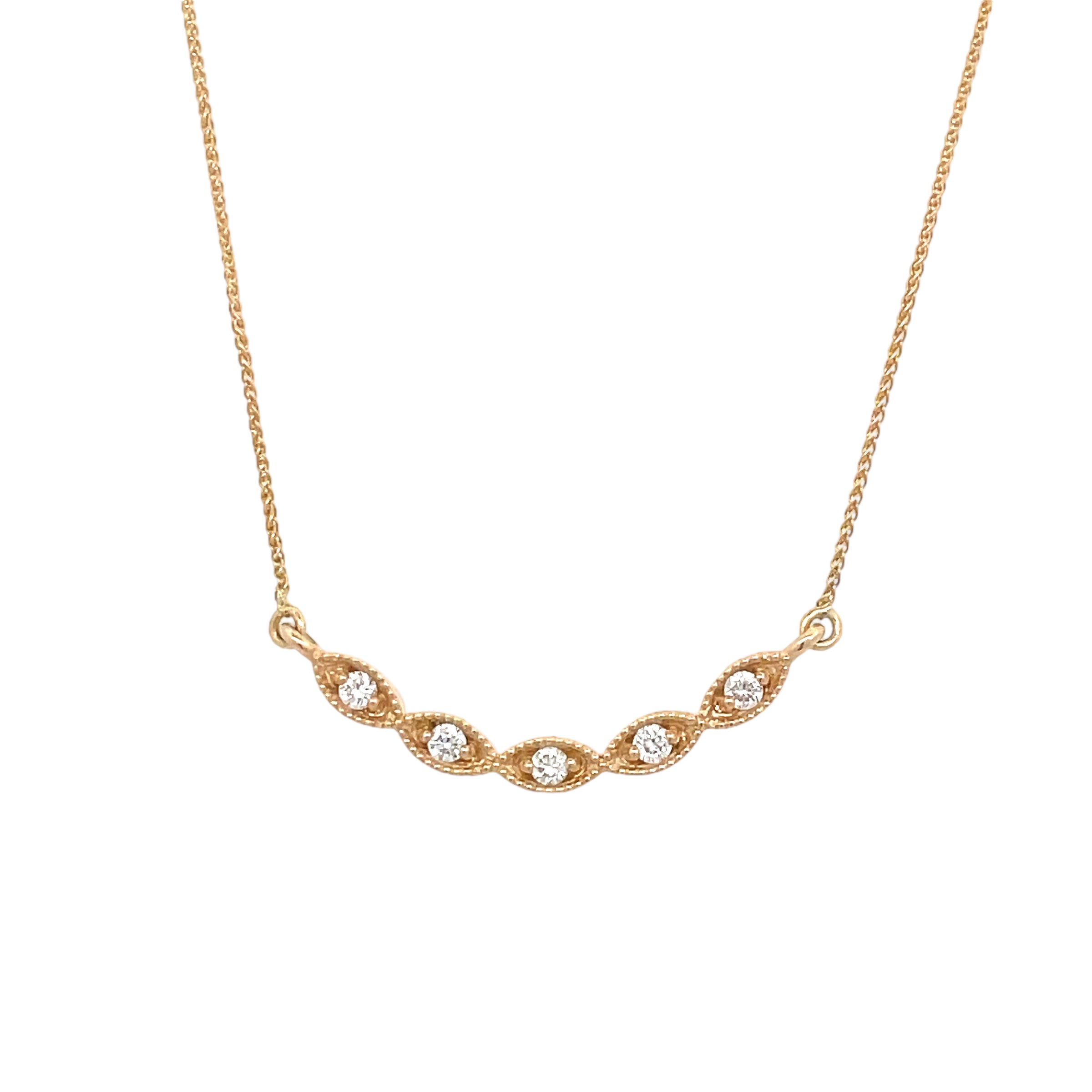 Miabella Diamond Necklace in Yellow Gold