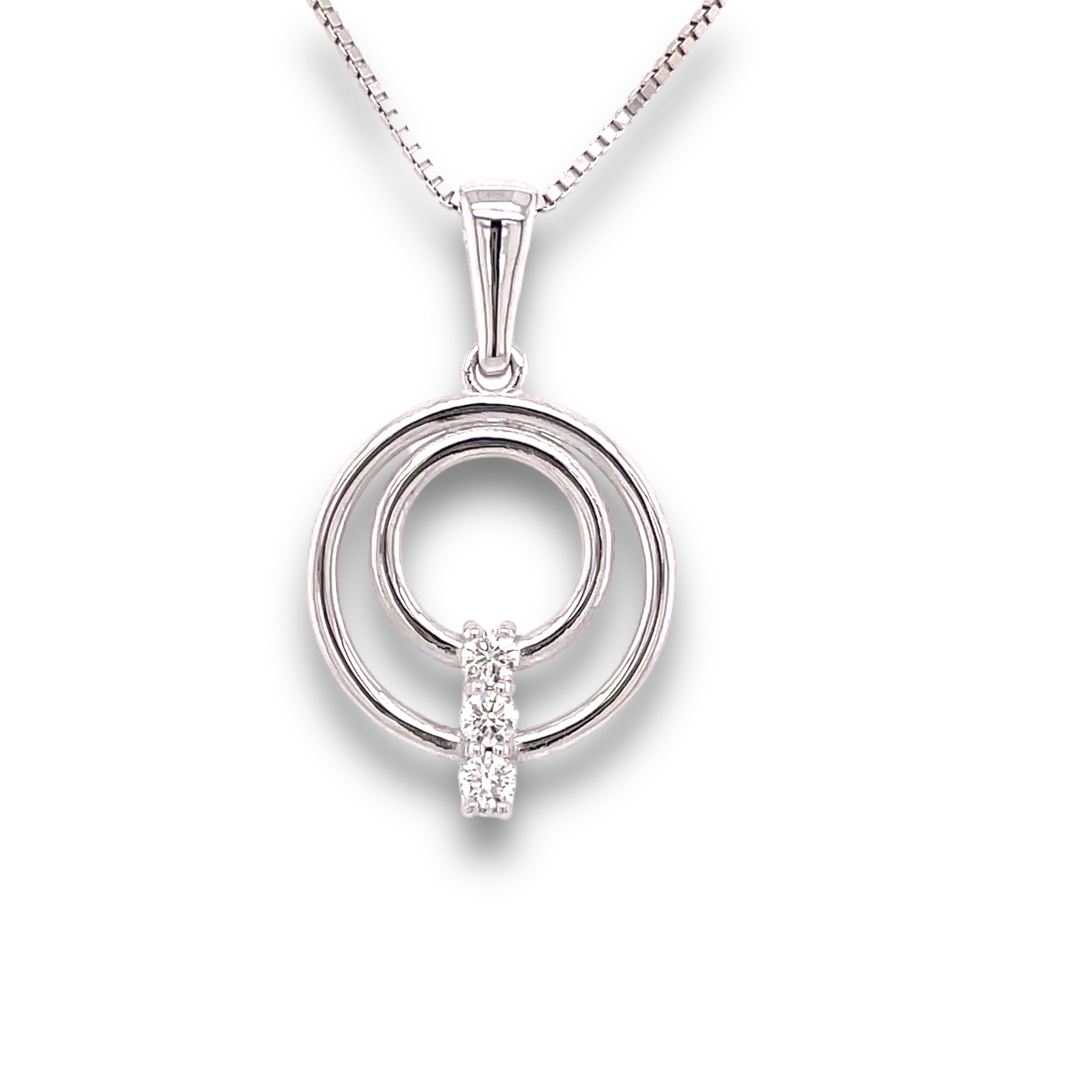 Celina Diamond Necklace in White Gold