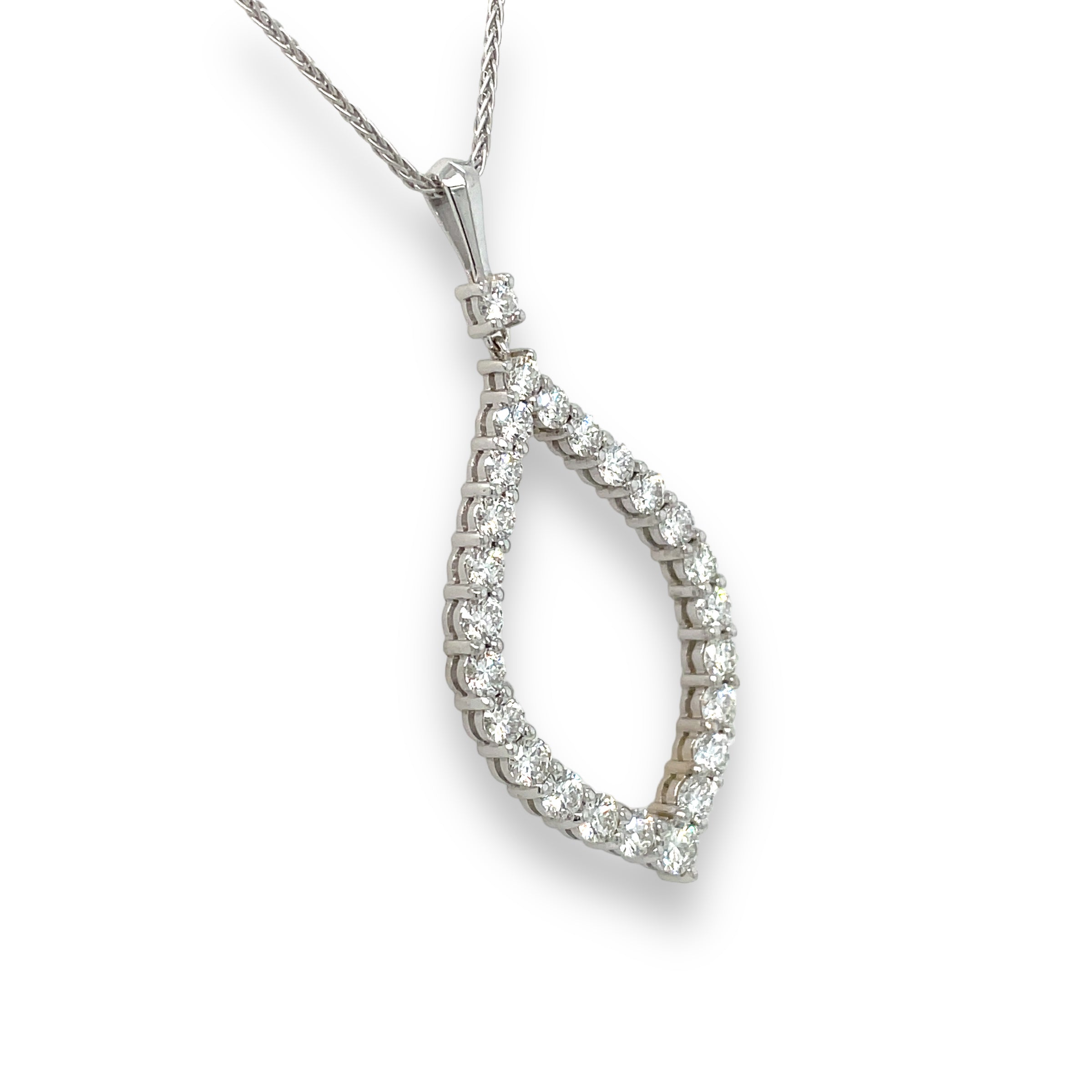 Chiara Diamond Necklace in White Gold