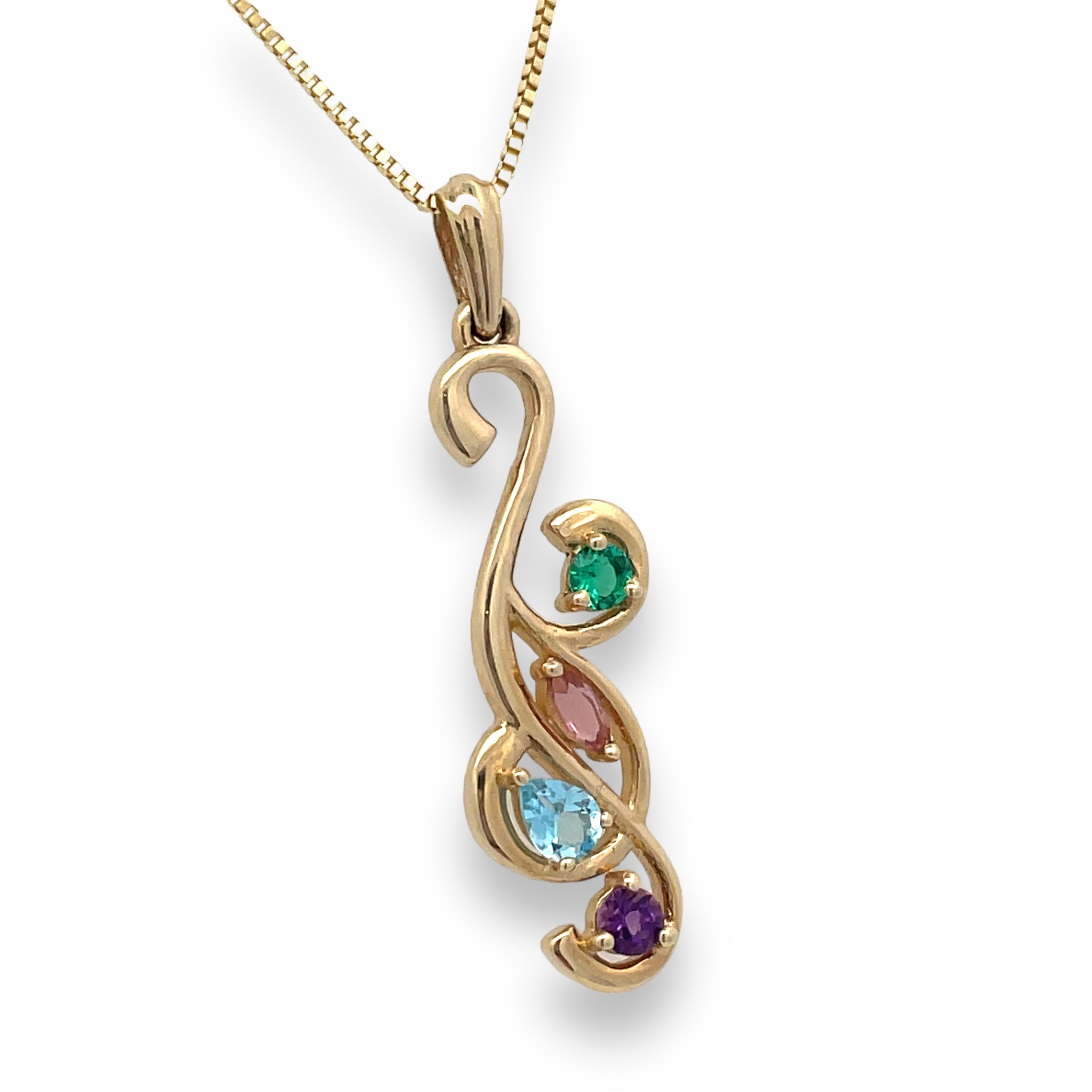 Ariana Multi-Gem Necklace in Yellow Gold