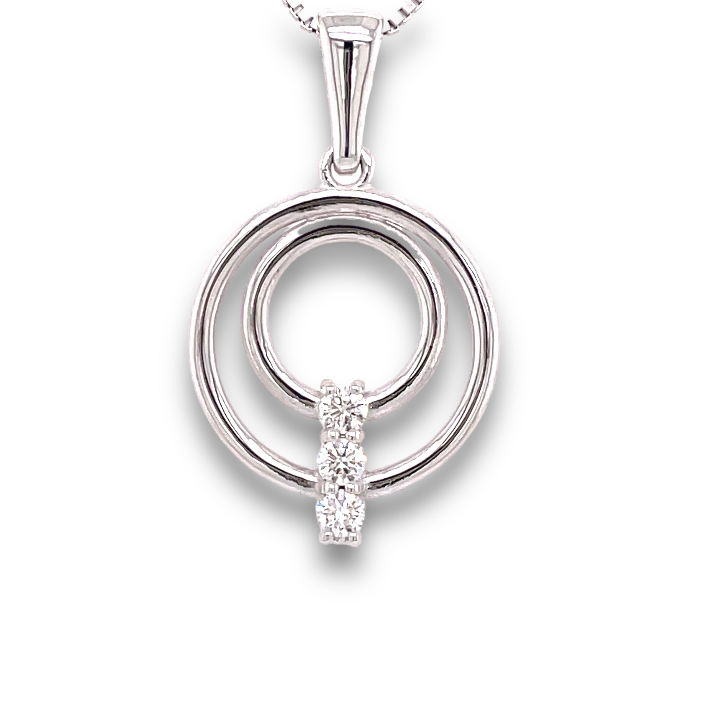 Celina Diamond Necklace in White Gold