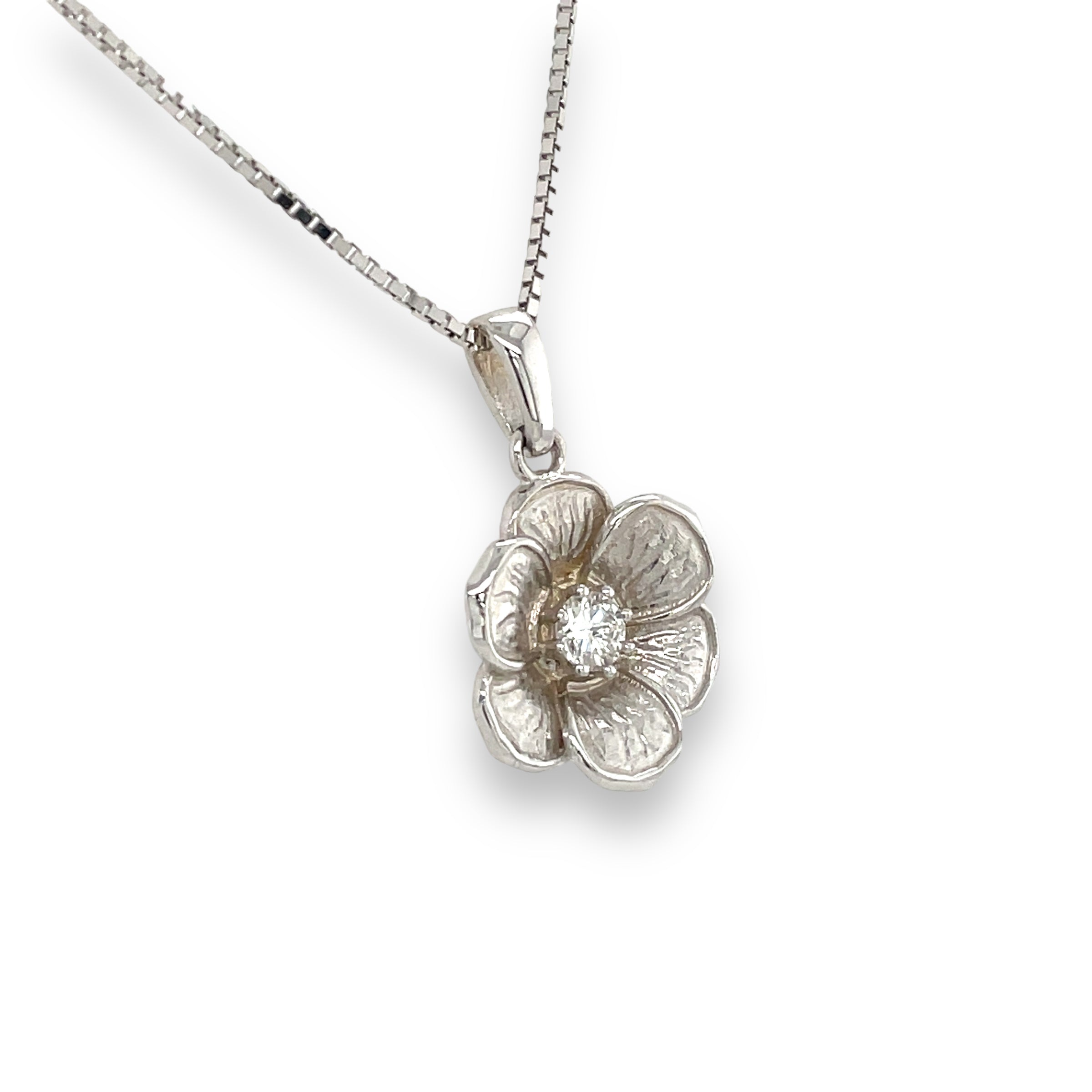 Florentina Diamond Necklace in 14k White Gold