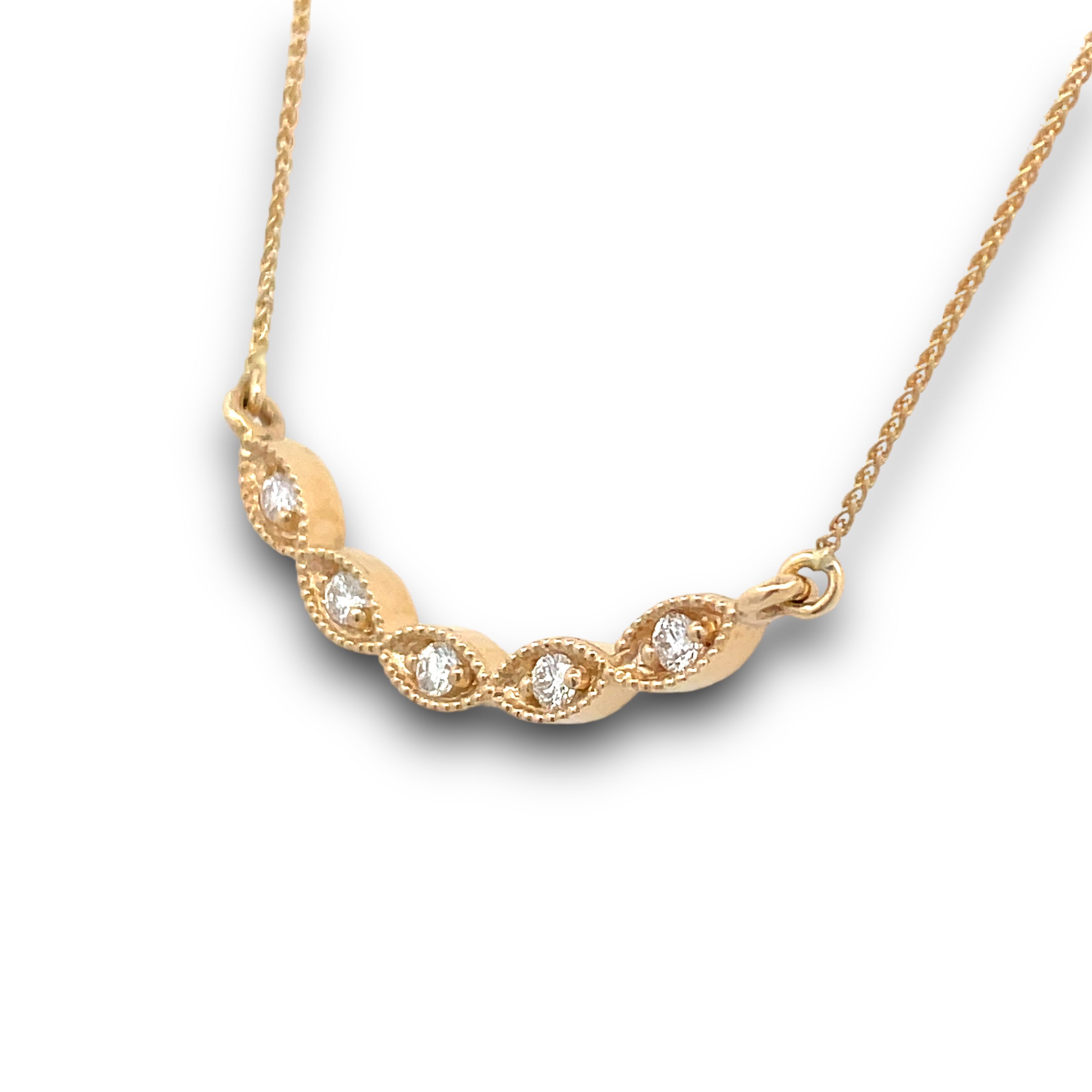 Miabella Diamond Necklace in Yellow Gold