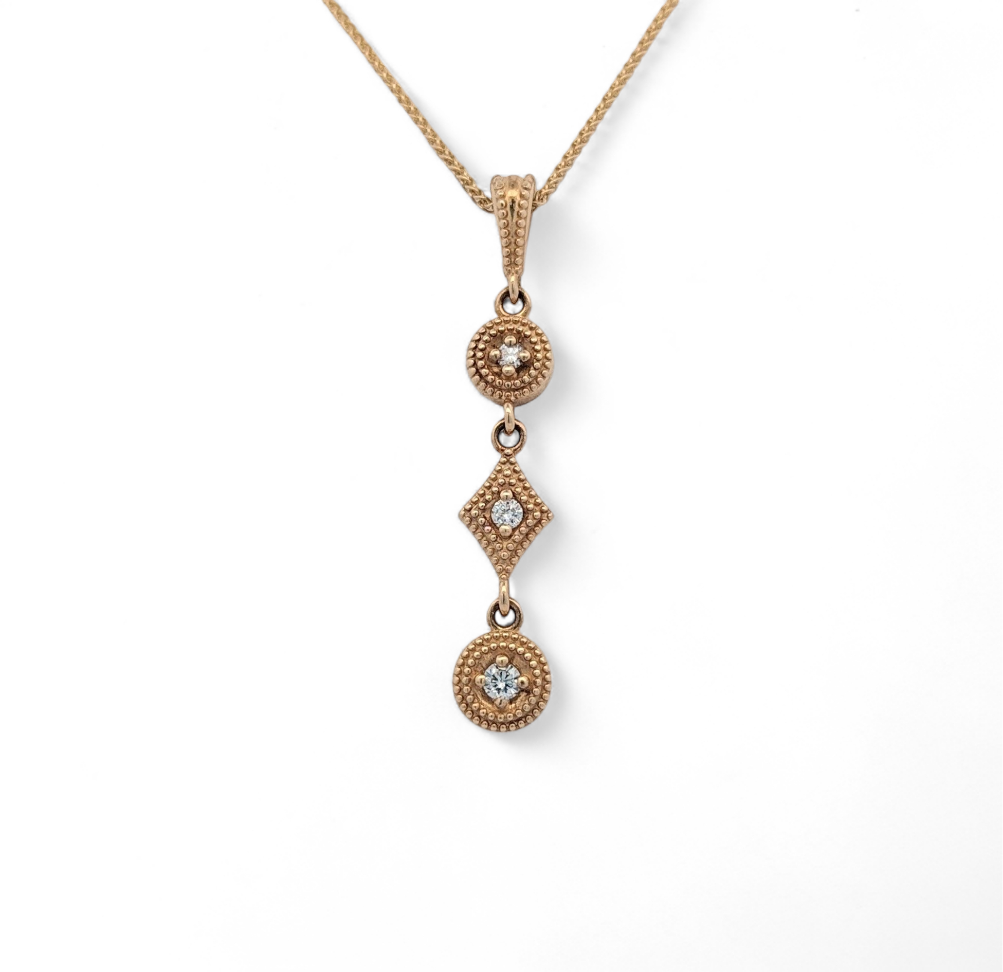 Vivianna Diamond Necklace in 14k Yellow Gold