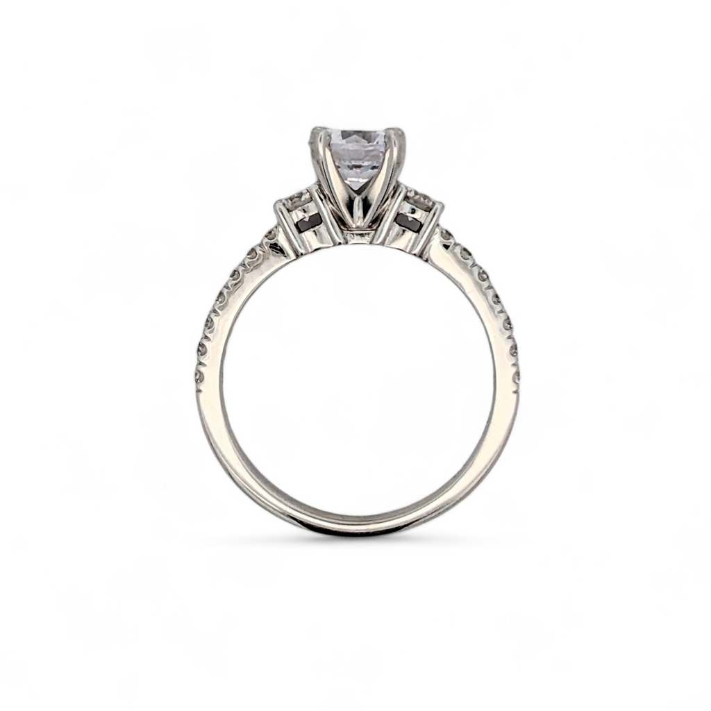 14K Gold Three-Stone Engagement Ring [Made to Order]