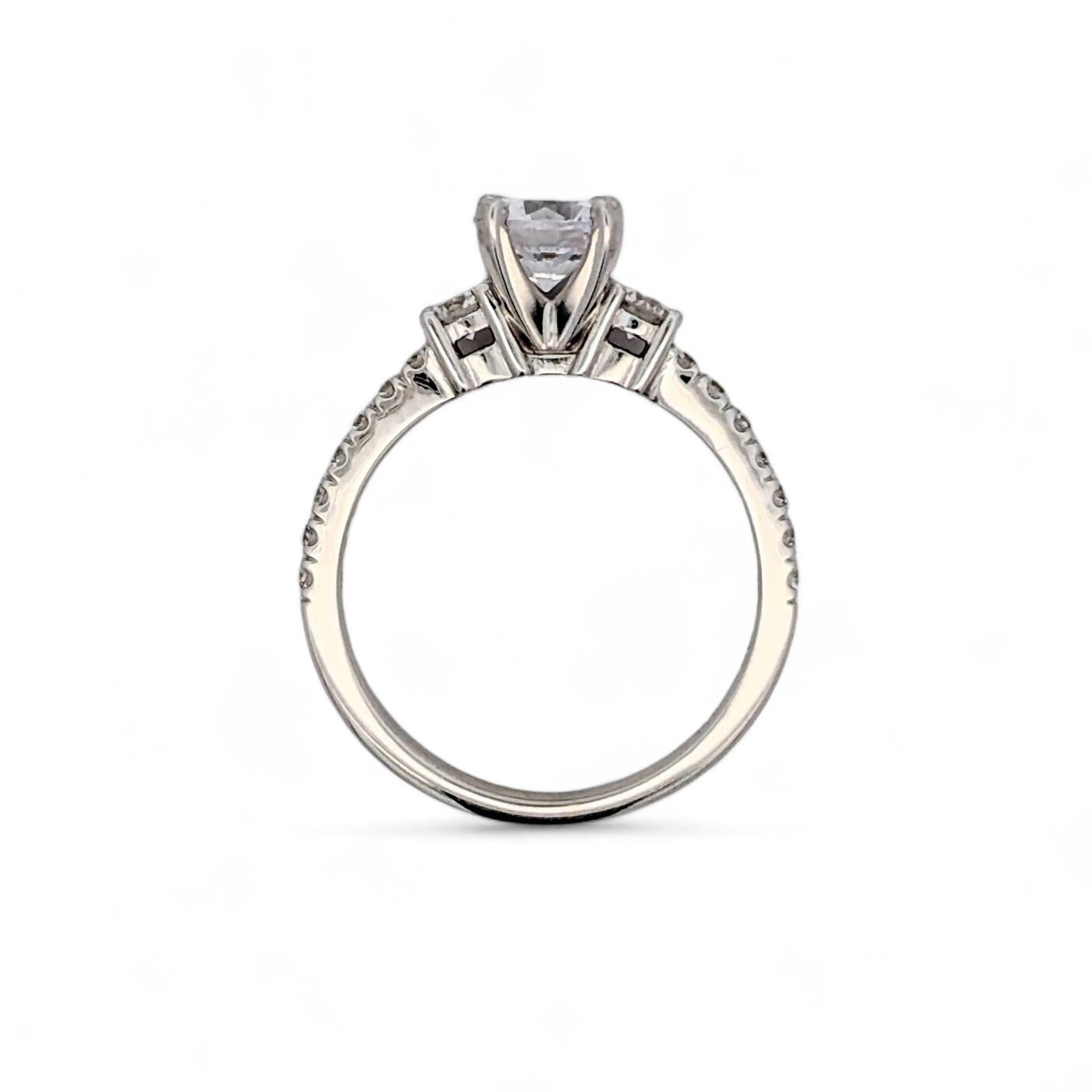 14K Gold Three-Stone Engagement Ring [Made to Order]
