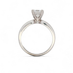 14K White Gold Wide Band Engagement Ring [Made to Order]