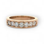 14k Yellow Gold Channel and Prong Set Band