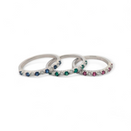 Natalia Stackable Diamond and Gemstone Band