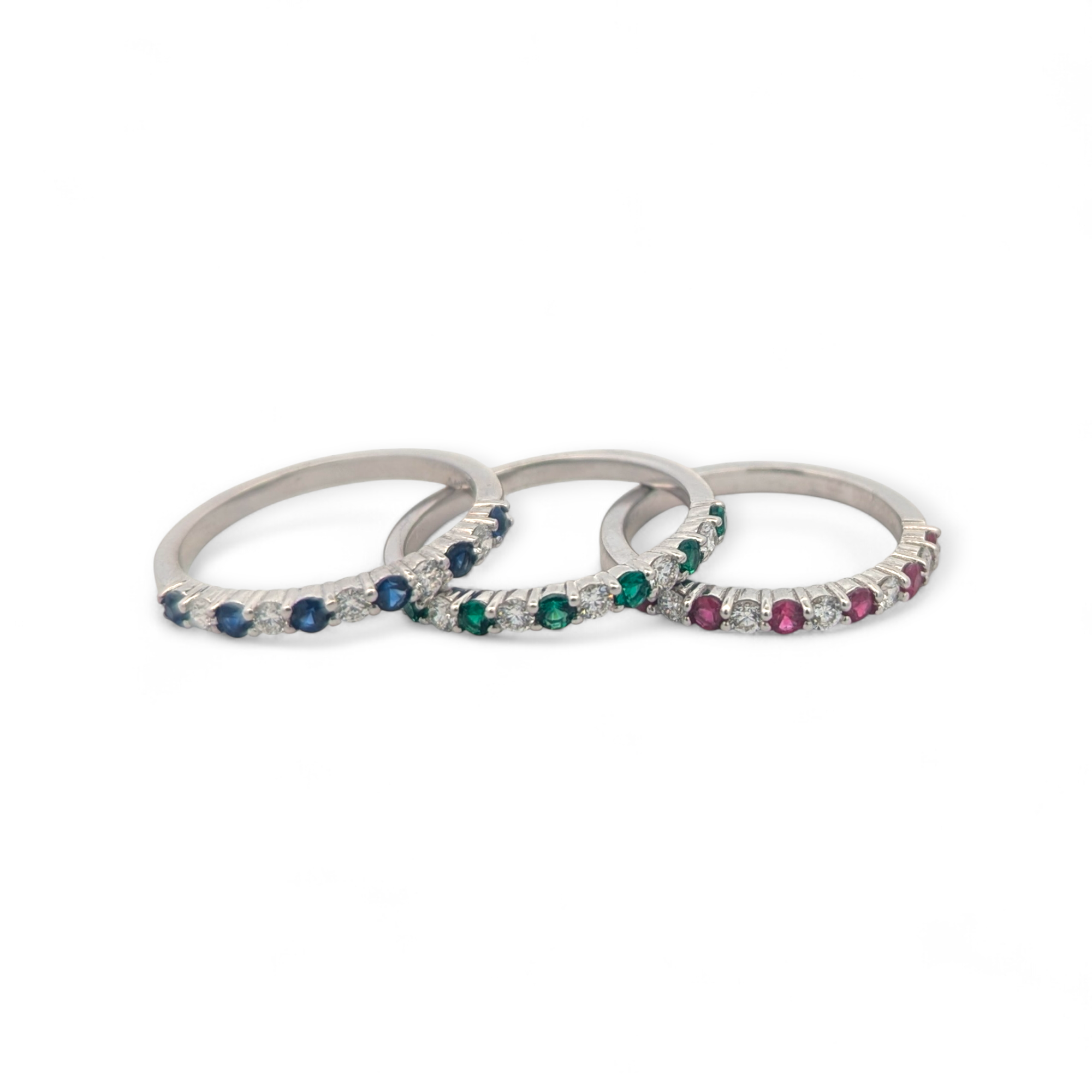 Natalia Stackable Diamond and Gemstone Band