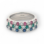 Natalia Stackable Diamond and Gemstone Band