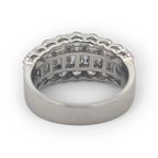 Wide Baguette and Round Diamond Anniversary Band