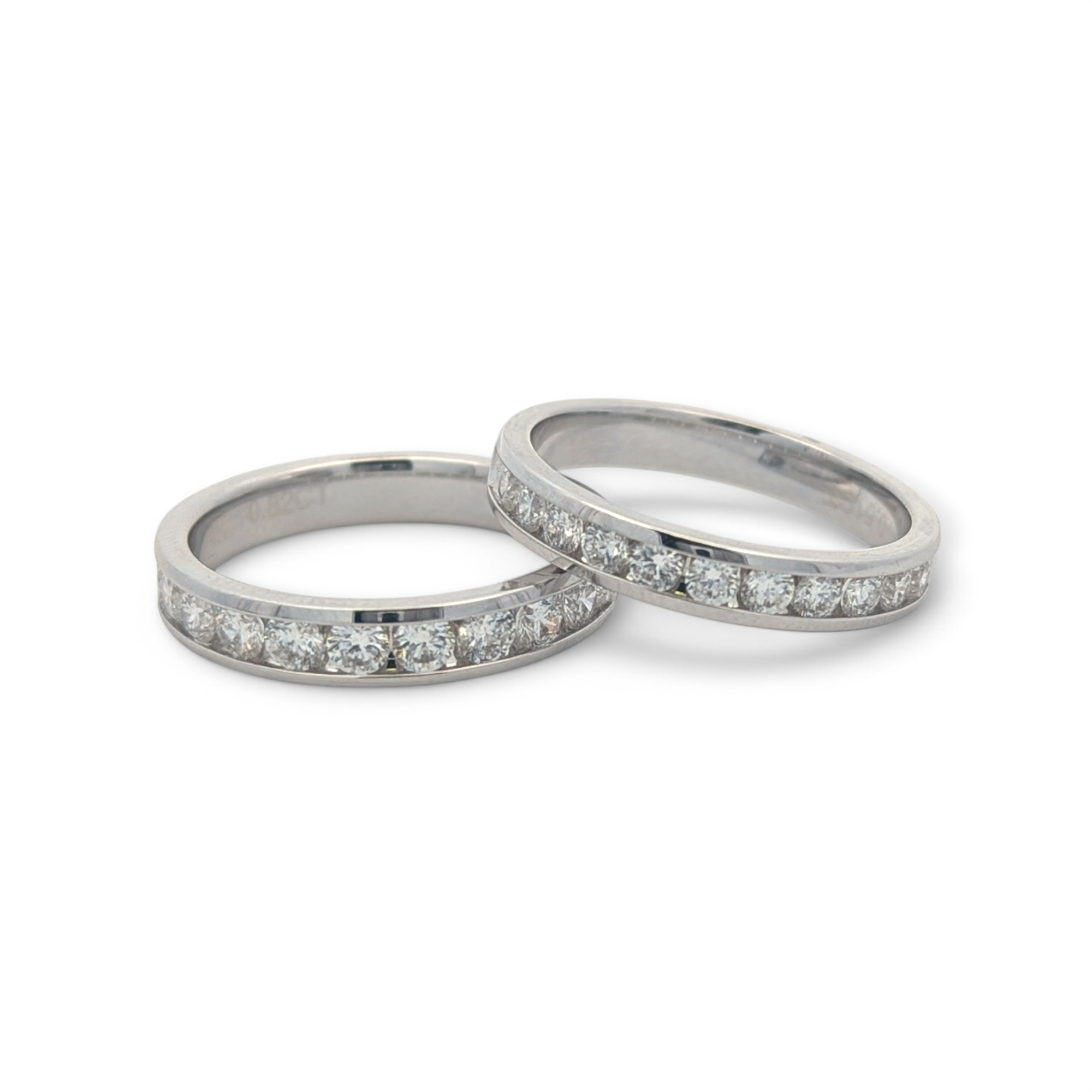 White Gold and Channel Set Diamond Band