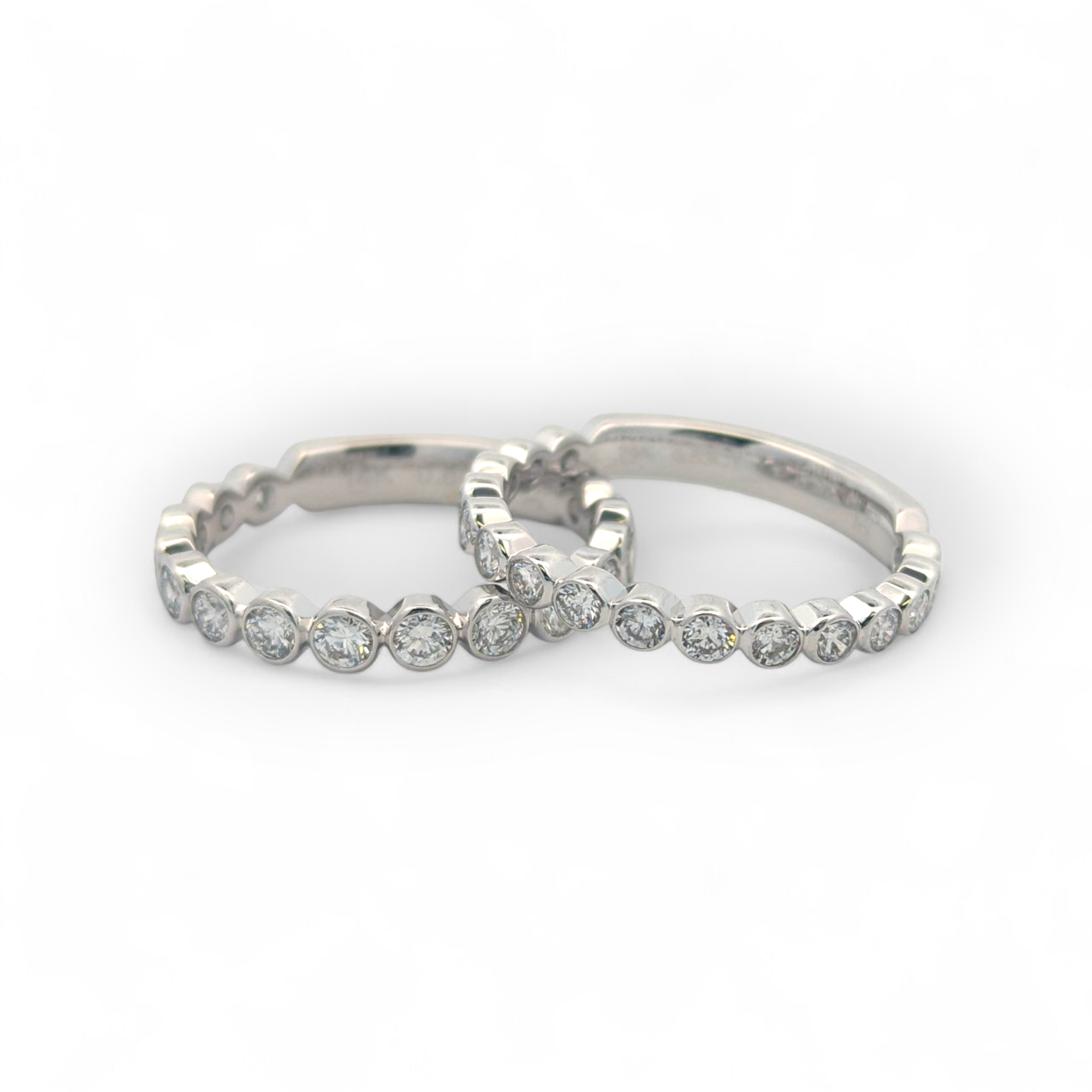 White Gold Bezel Set Diamond Band