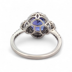 Tanzanite and Diamond Halo Ring
