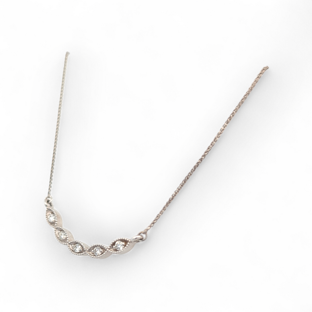 Miabella Diamond Bar Necklace