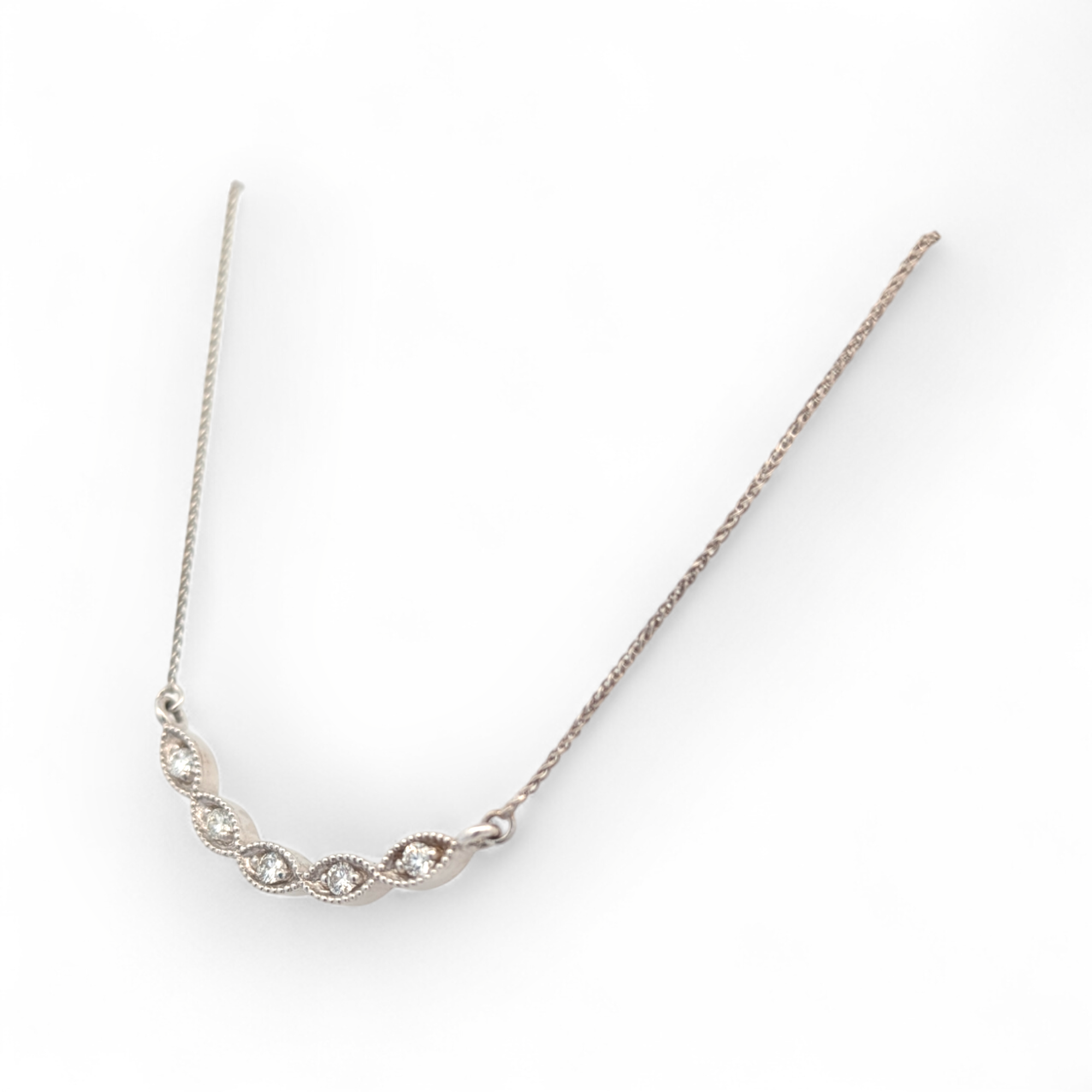 Miabella Diamond Bar Necklace