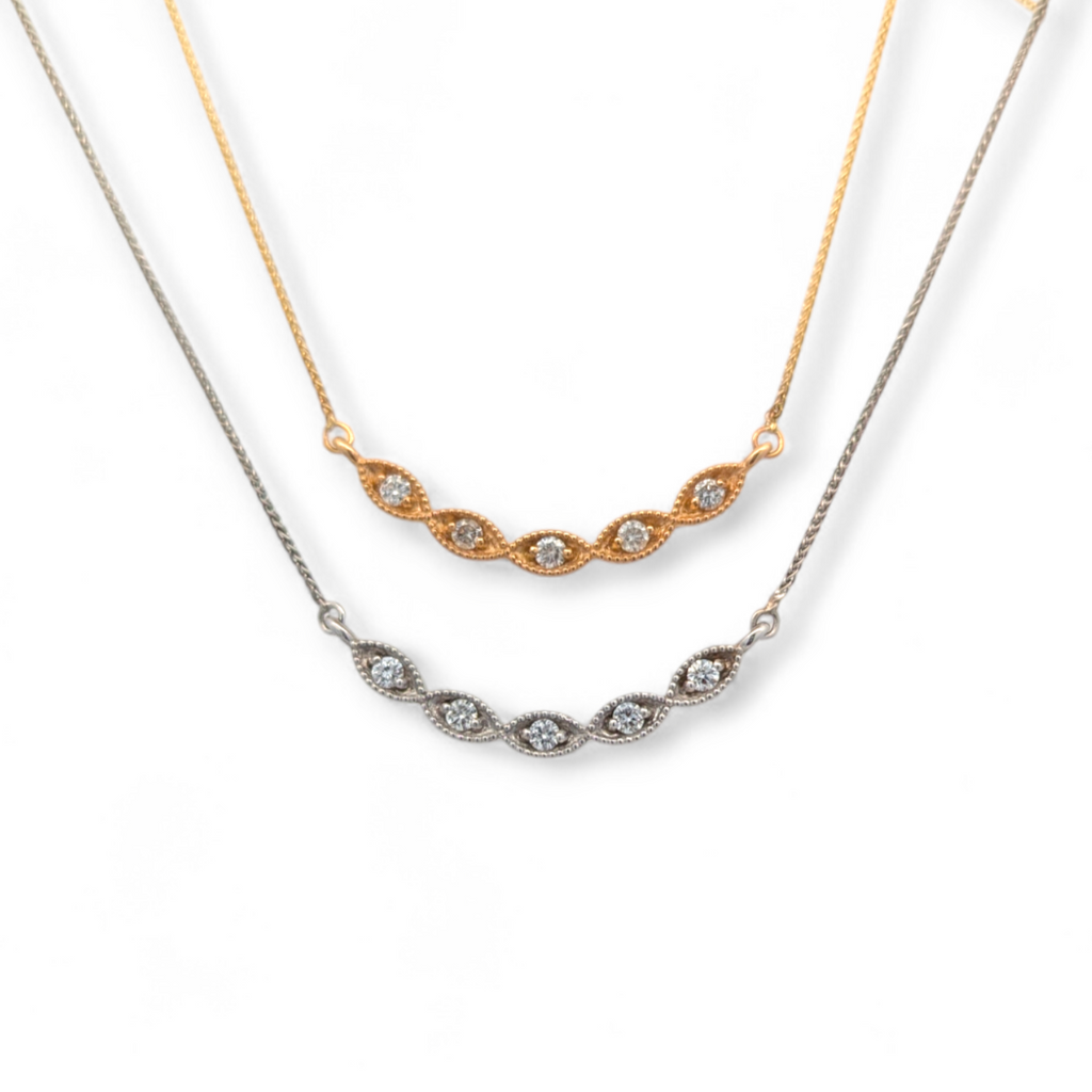 Miabella Diamond Bar Necklace