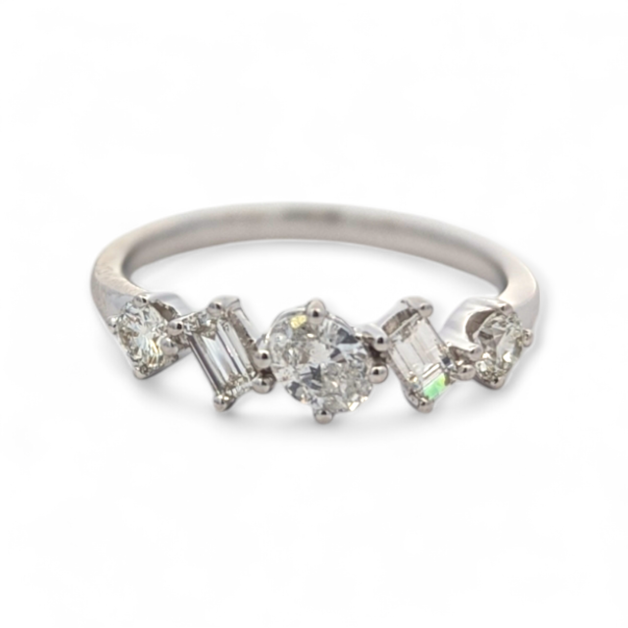 Multi-Shape Diamond Ring in 14k White Gold