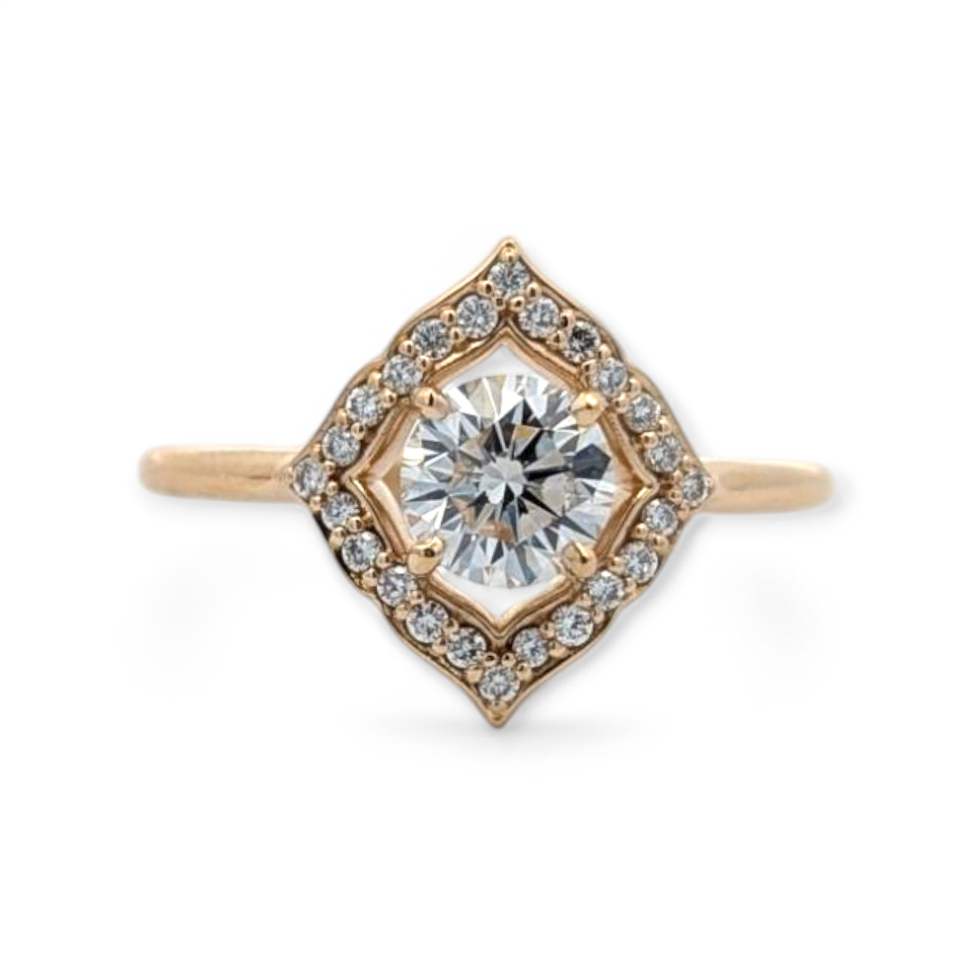 14K Yellow Gold Vintage Inspired Diamond Ring