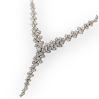 Vintage 18K White Gold Tennis Necklace