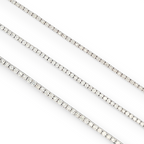 14K White Gold Natural Diamond Tennis Bracelet