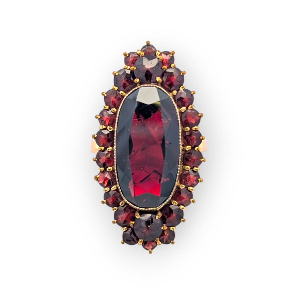 Vintage Garnet Cocktail Ring