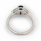 14K White Gold Sapphire and Diamond Ring