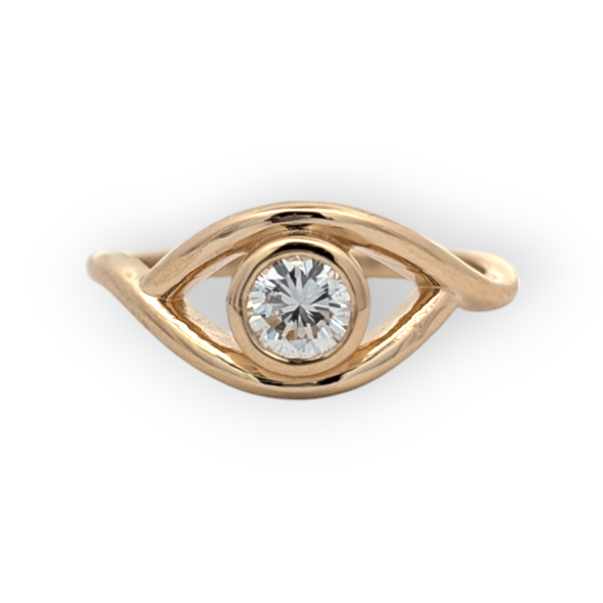 14K Gold Bypass Diamond Ring