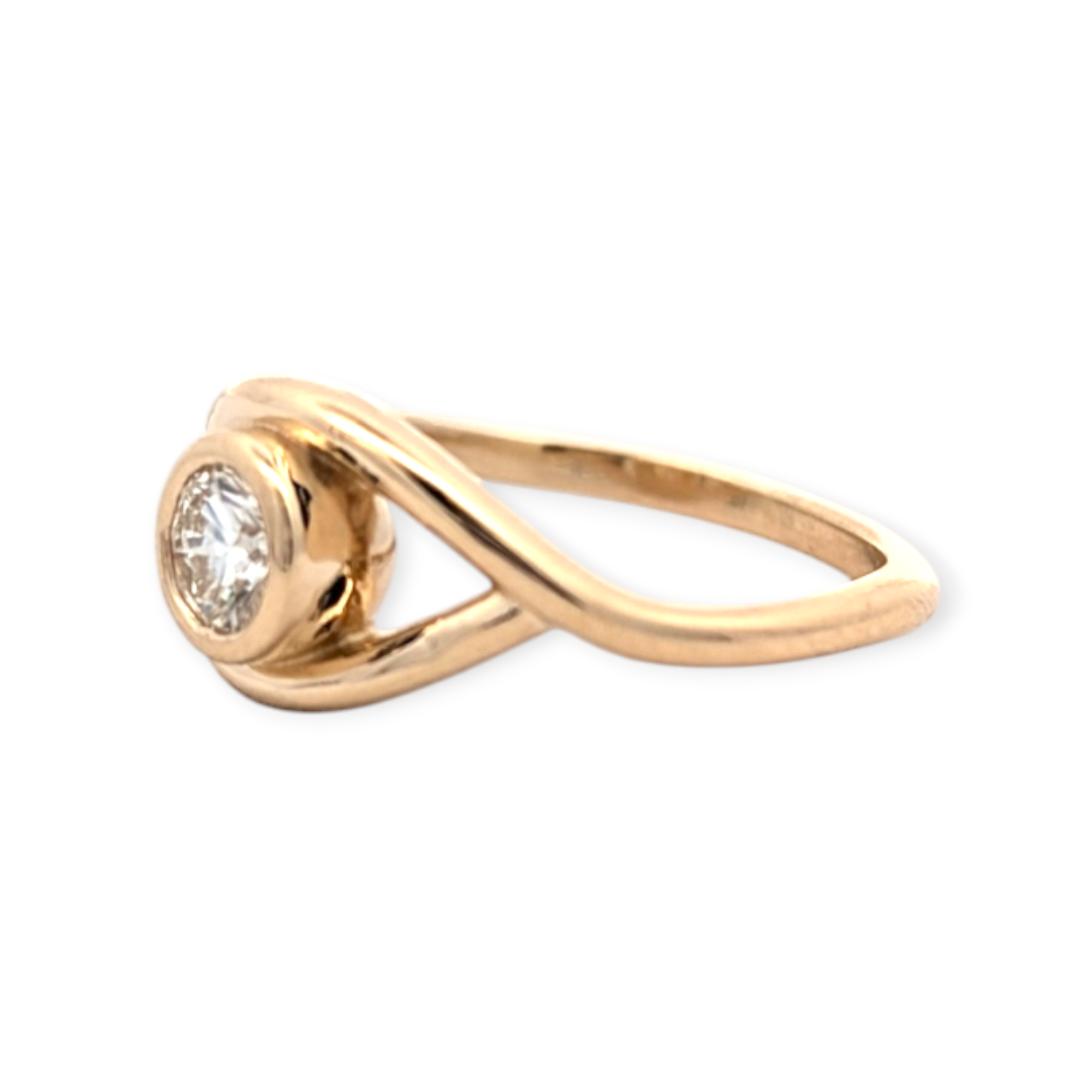 14K Gold Bypass Diamond Ring