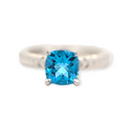 Sterling Silver Gemstone Rope Ring