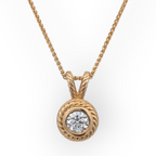 14K Yellow Gold Lab Grown Diamond Pendant