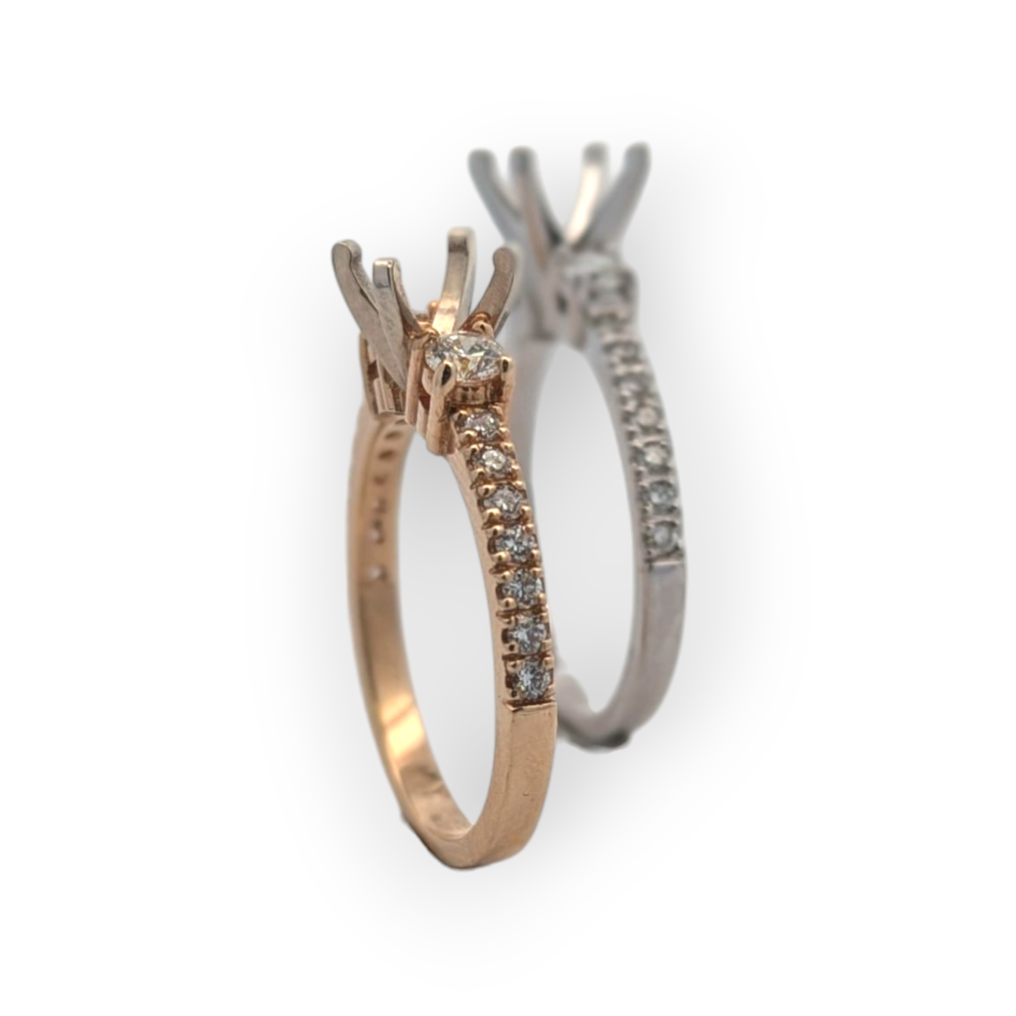 14K Gold Three-Stone Engagement Ring [Made to Order]