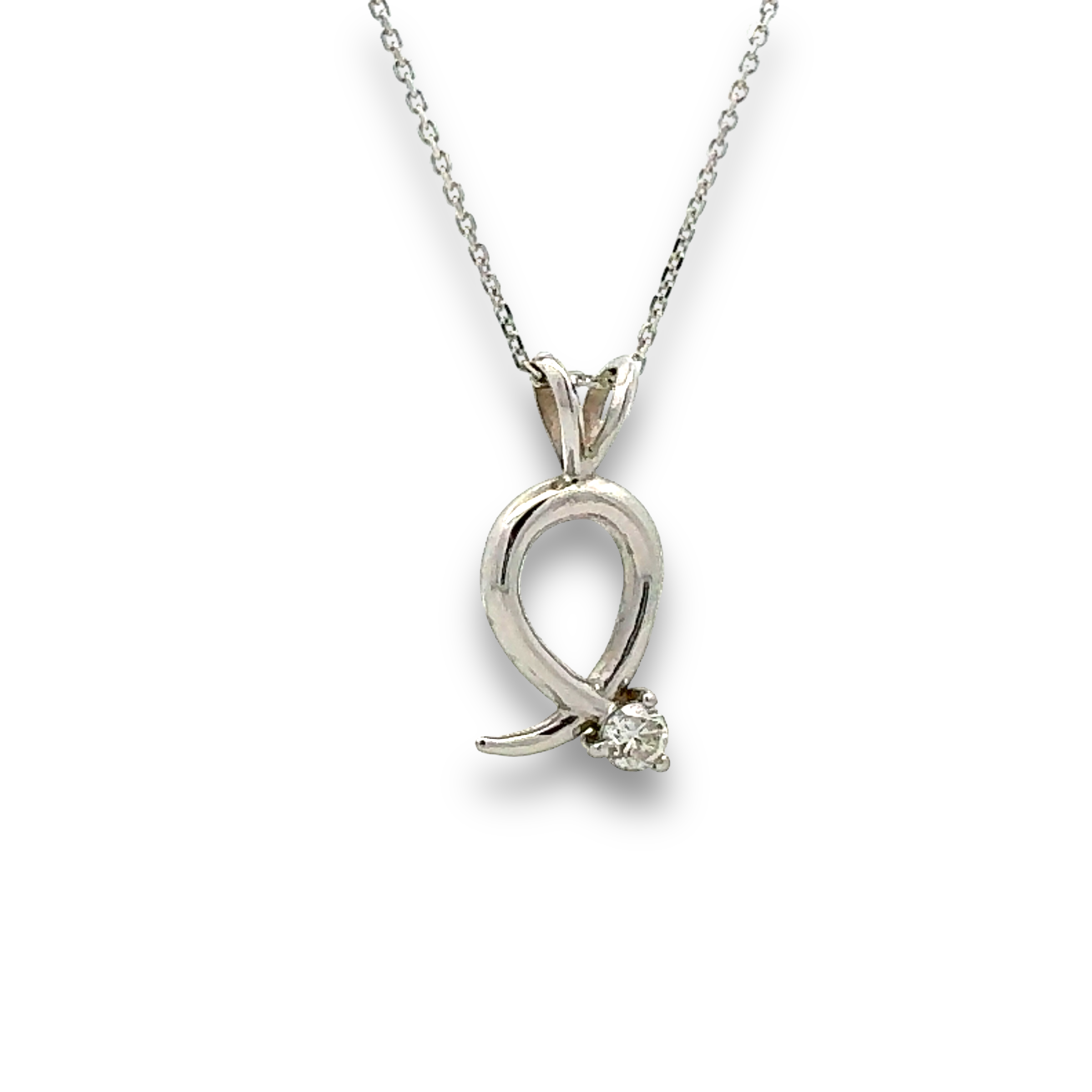 Diamond Necklace in White Gold