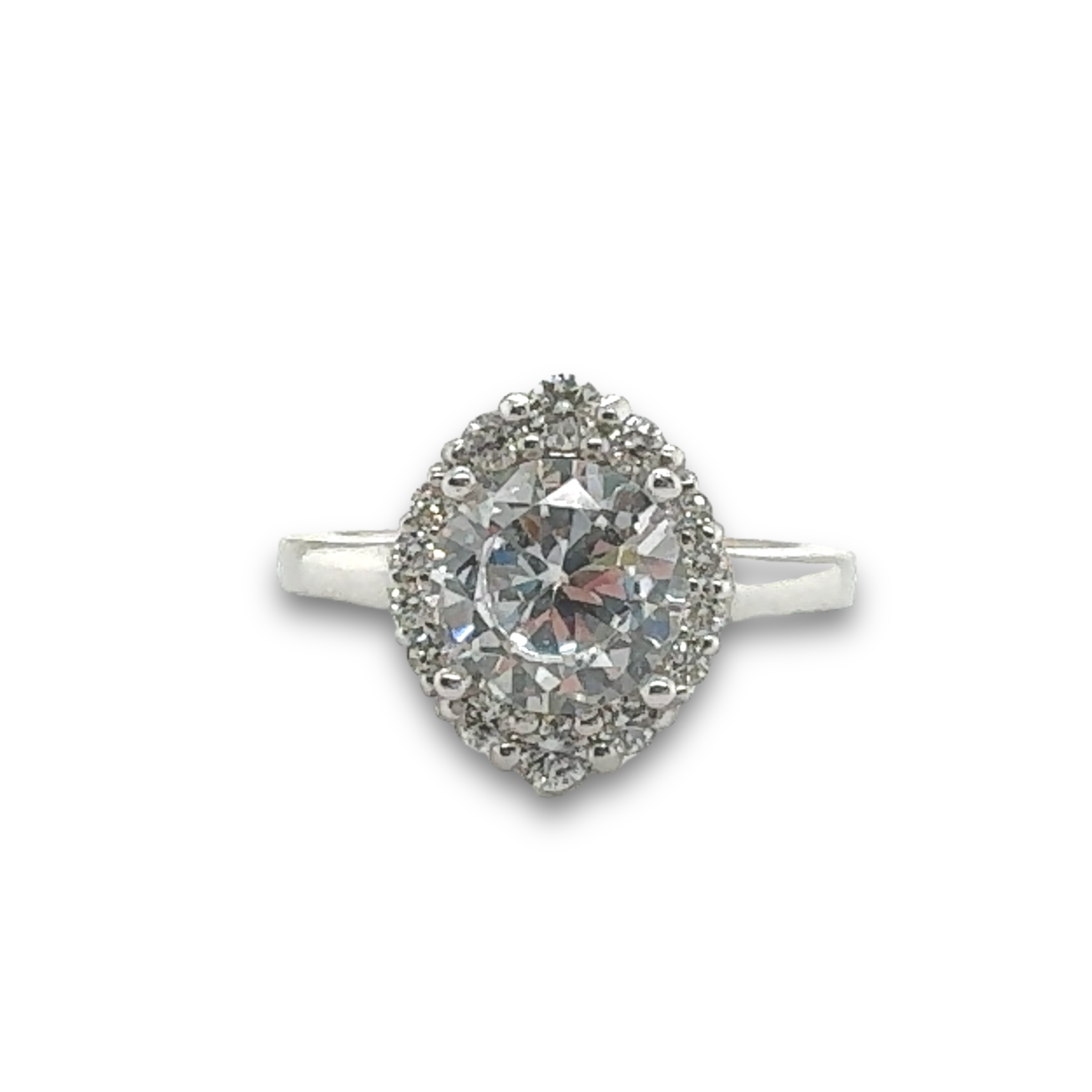 Torelli Diamond Oval-Halo White Gold Engagement Ring Semi-mount