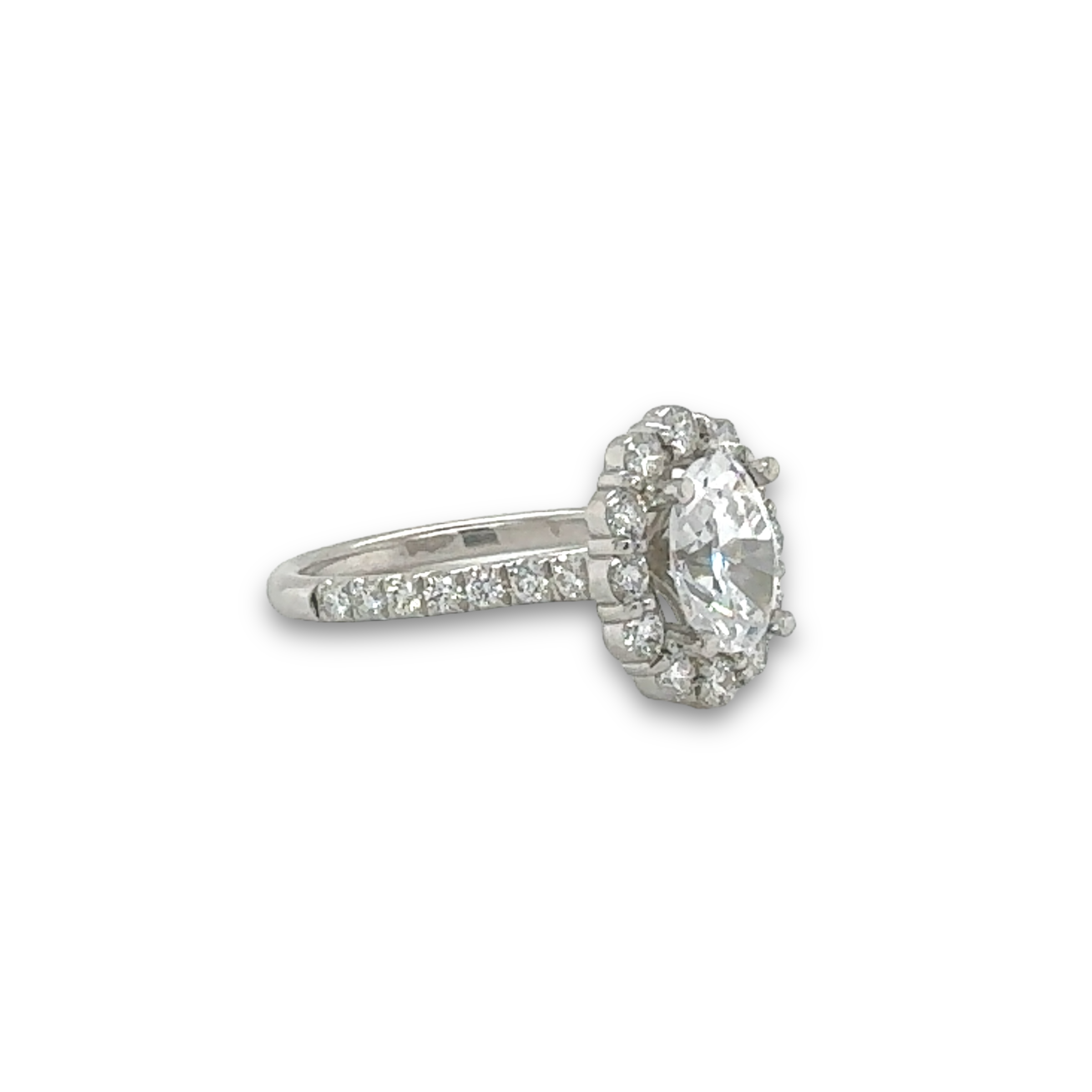 Torelli Oval Halo Diamond Engagement Ring Semi-mount