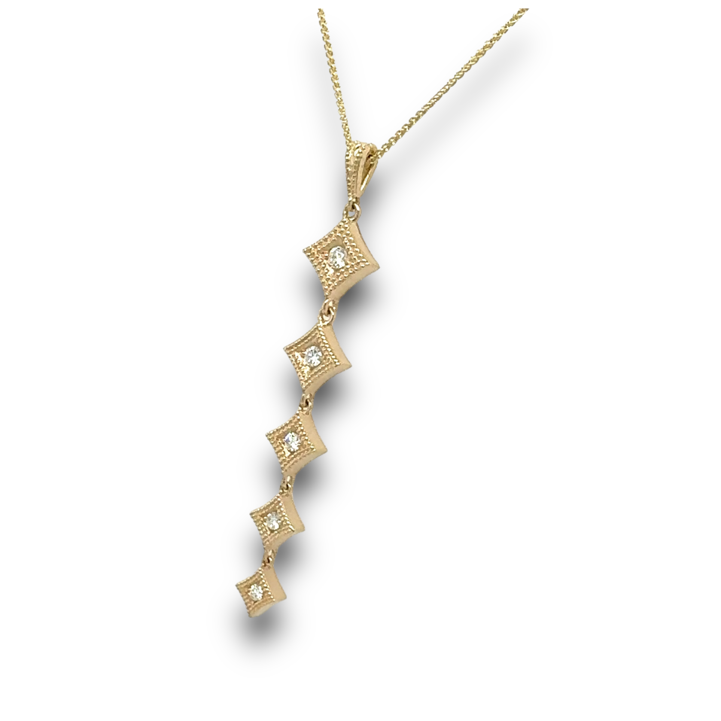 Stella Diamond Necklace in 14k Yellow Gold