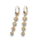 14k Yellow Gold Diamond Earrings