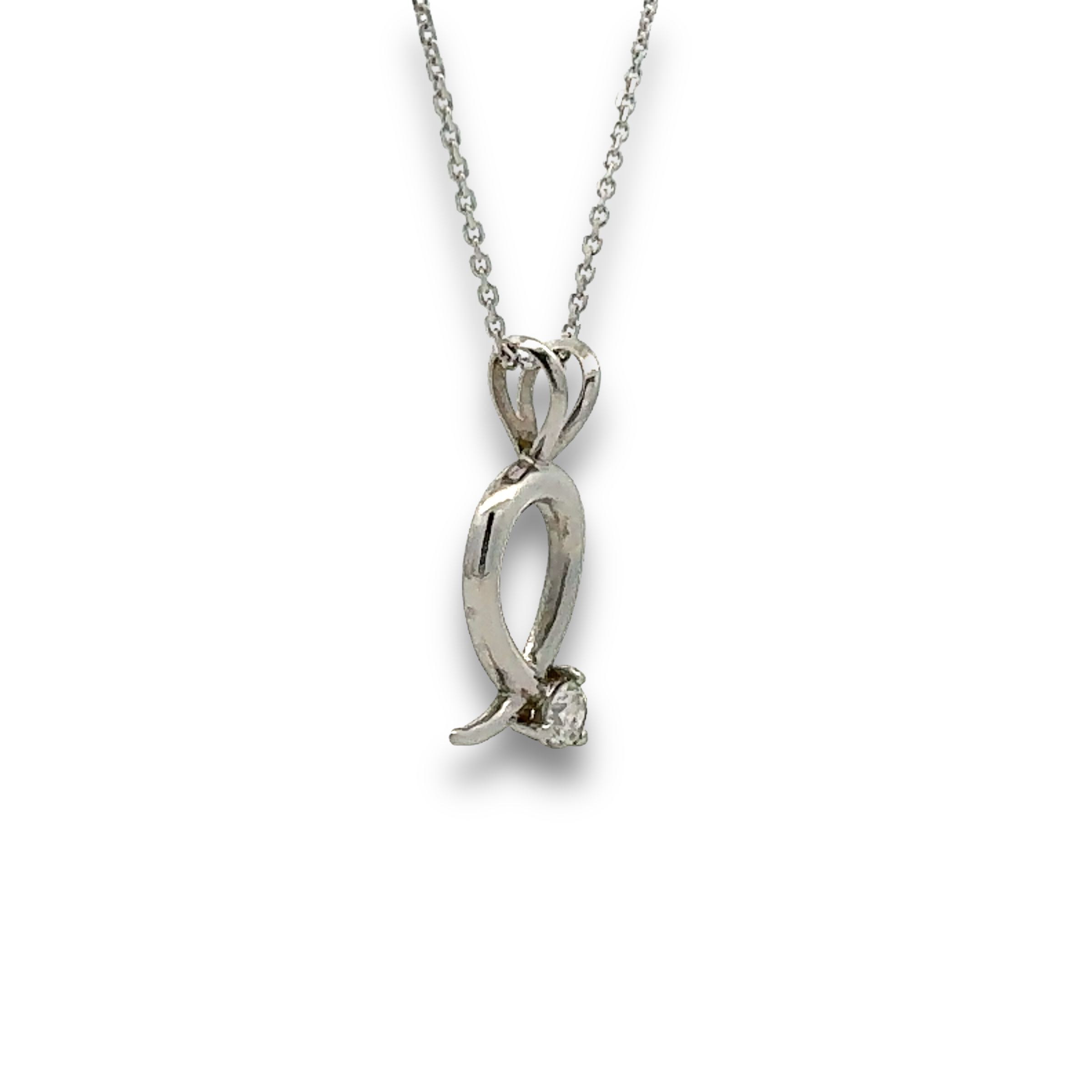 Diamond Necklace in White Gold