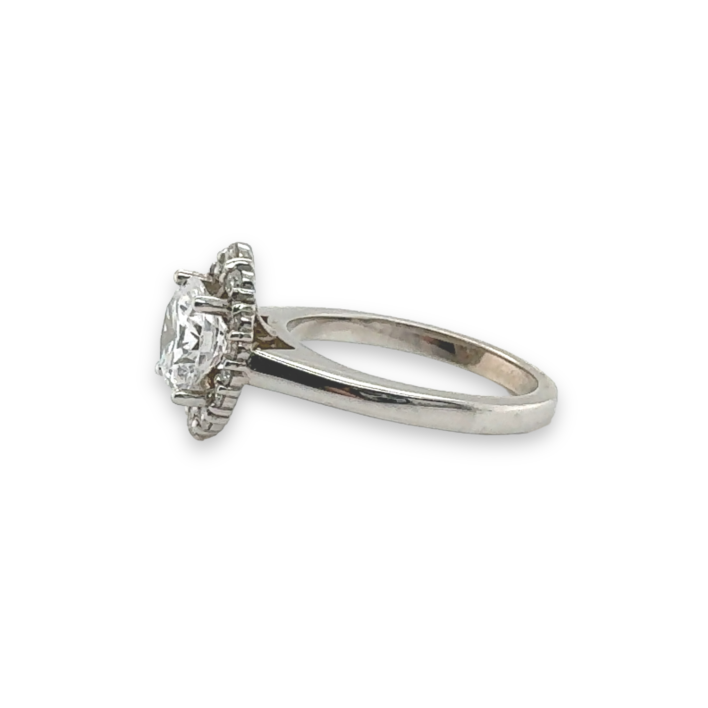 Torelli Diamond Oval-Halo White Gold Engagement Ring Semi-mount