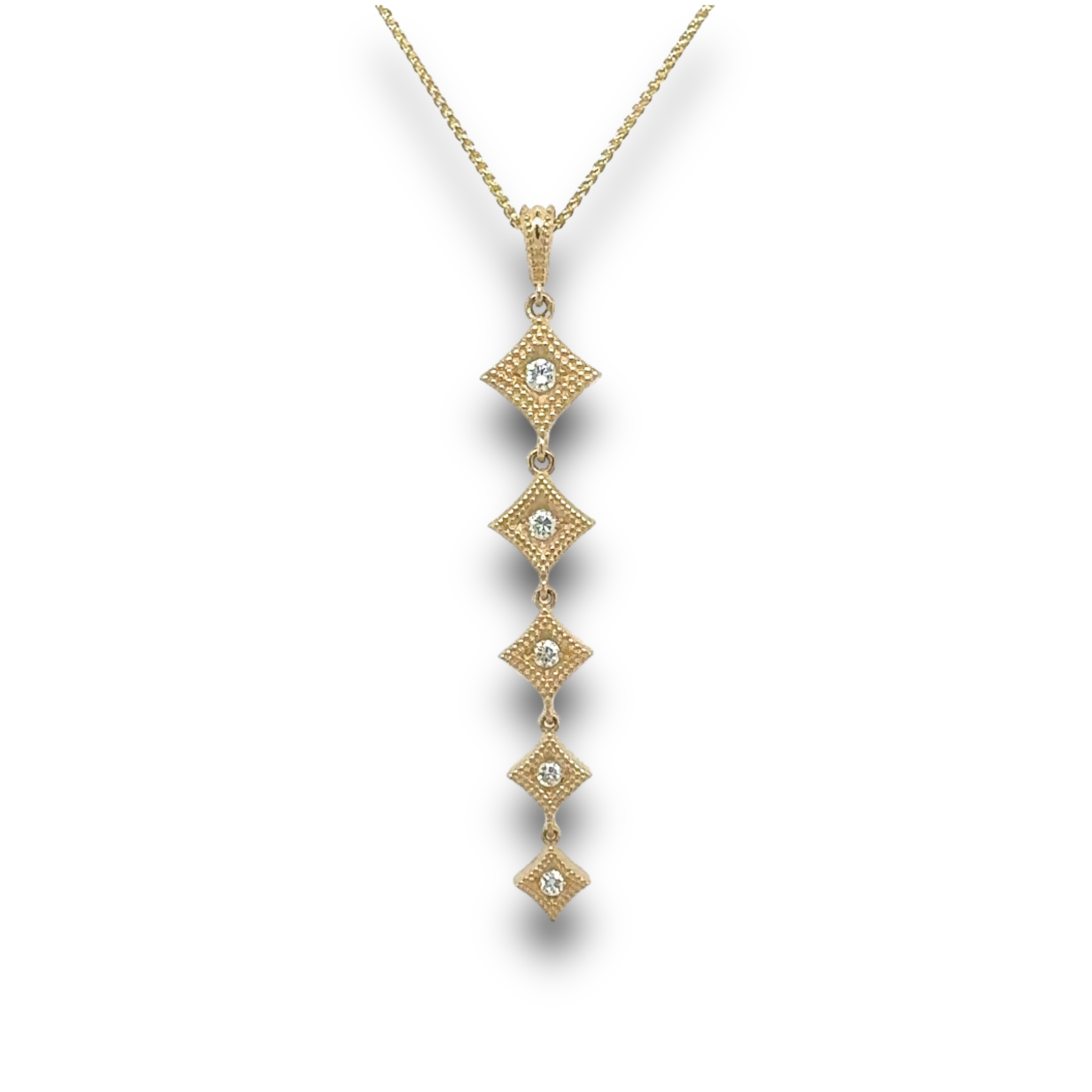 Stella Diamond Necklace in 14k Yellow Gold