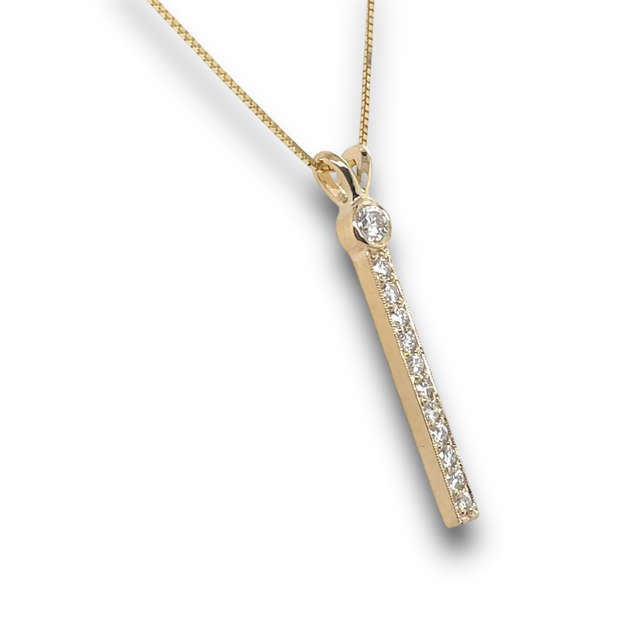 Lina Diamond Necklace in Yellow Gold