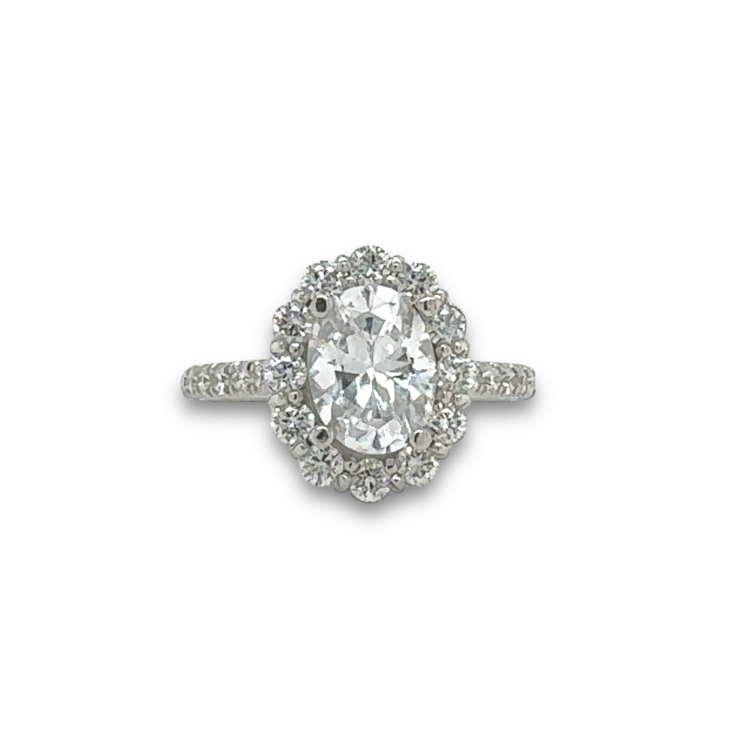 Torelli Oval Halo Diamond Engagement Ring Semi-mount