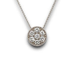 Fiorina Lab Grown Diamond Cluster Necklace in 14k White Gold