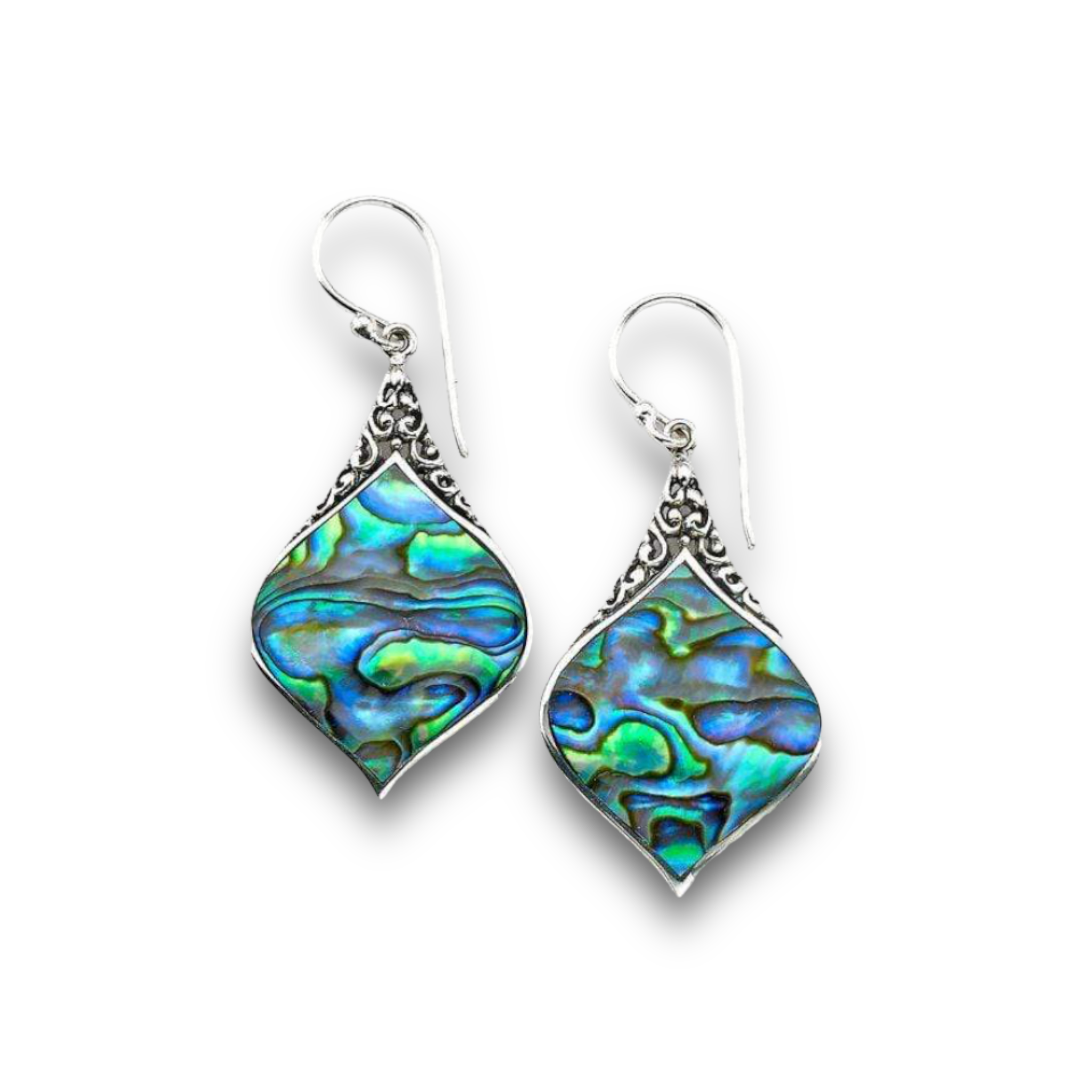 Ornate Earrings Paua