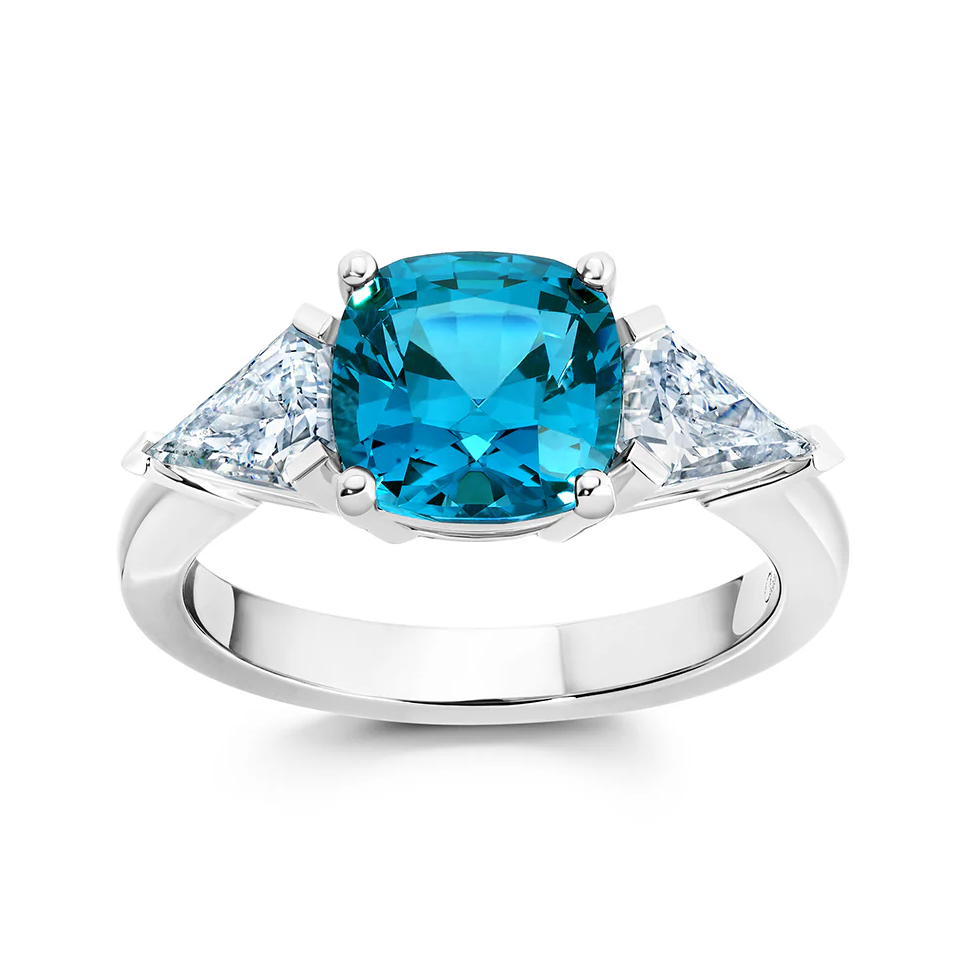 Lab Grown Spinel and Diamond Ring